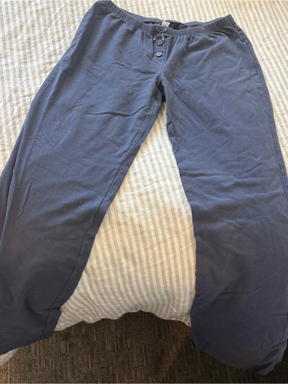Cotton On Body Navy Button-Front very low rise sweats or pj pants